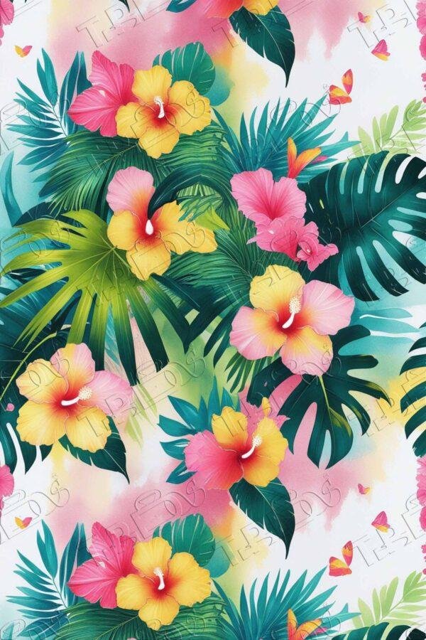 Vibrant Tropical Summer Flora Fusion - Image 3