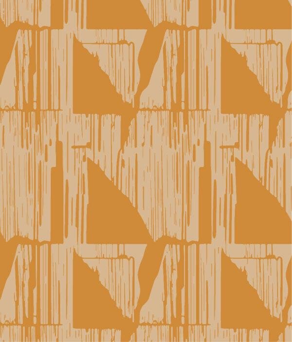 Abstract shapes, resembling triangles and vertical stripes