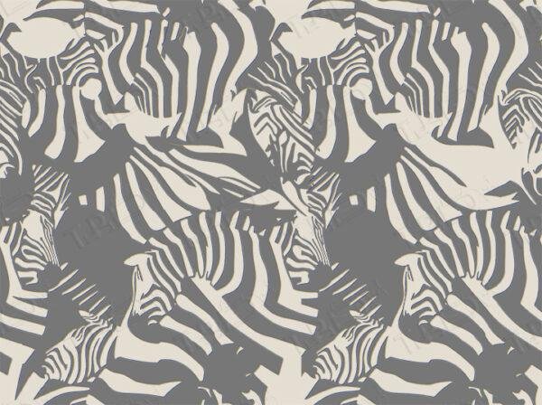 Zebra pattern, abstract design,  repeating zebra stripes - Image 3